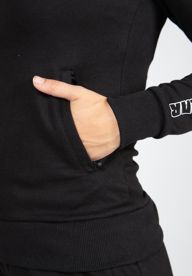 Load image into Gallery viewer, Marion Zipped Hoodie - Black
