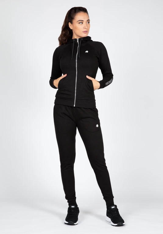 Marion Zipped Hoodie - Black