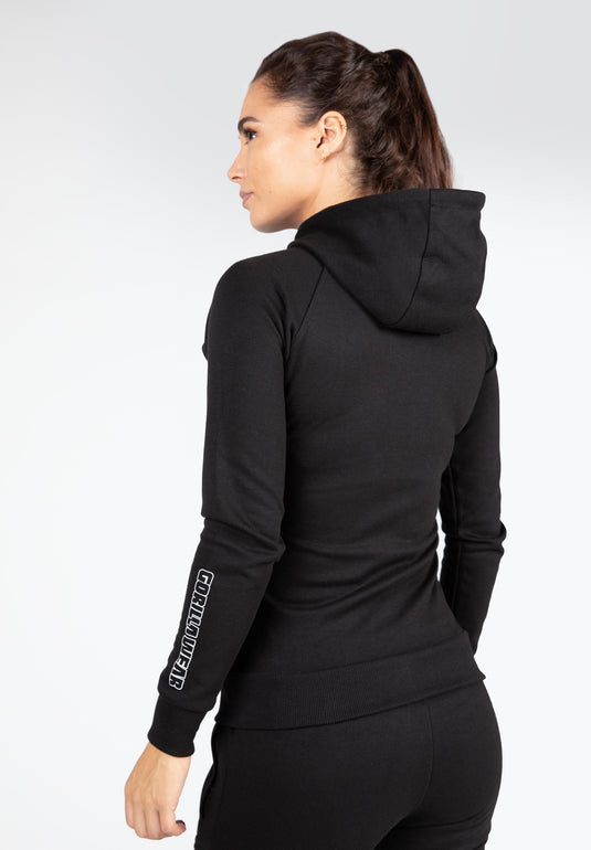 Marion Zipped Hoodie - Black
