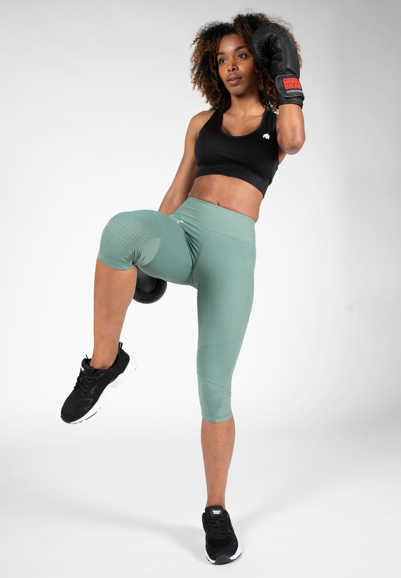 Load image into Gallery viewer, Monroe Cropped Leggings - Green
