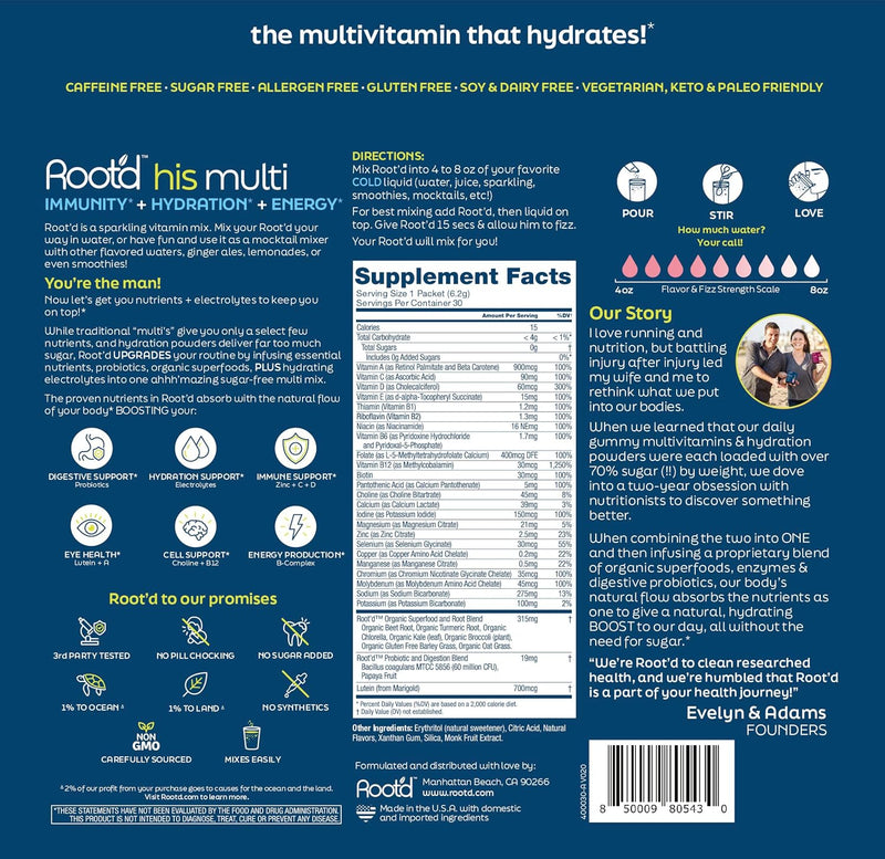 Load image into Gallery viewer, Root'd - Advanced Daily Nutrition for Him - Vitamins &amp; Supplements
