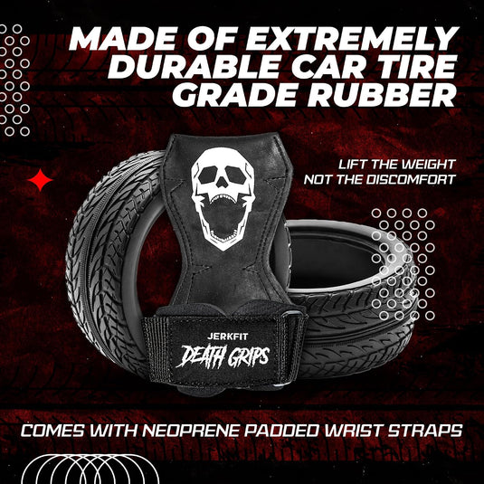 JerkFit - Death Grips Premium Heavy Lifting Straps