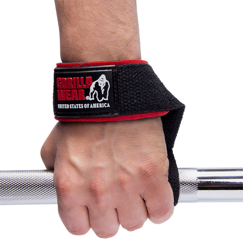 Load image into Gallery viewer, Padded Lifting Straps - Black/Red
