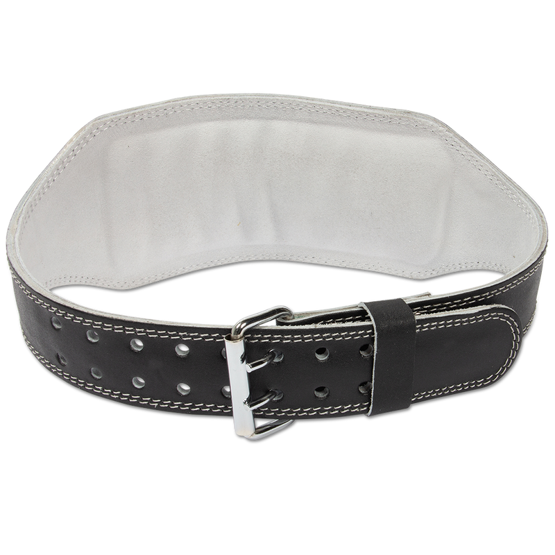 Load image into Gallery viewer, Gorilla Wear 6 Inch Padded Leather Lifting Belt - Black/Gold
