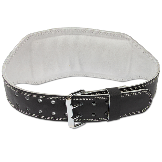 Gorilla Wear 6 Inch Padded Leather Lifting Belt - Black/Gold
