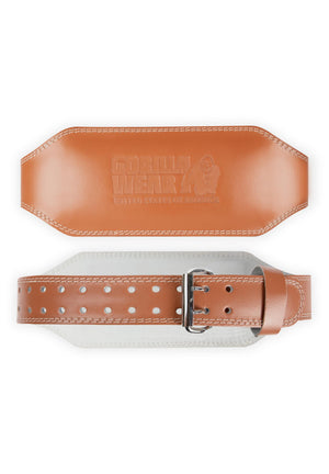 Gorilla Wear - Gw 6- Inch Padded Leather Lifting Belt - Brown
