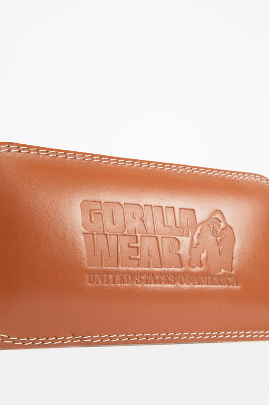 GW 6- Inch Padded Leather Lifting Belt - Brown