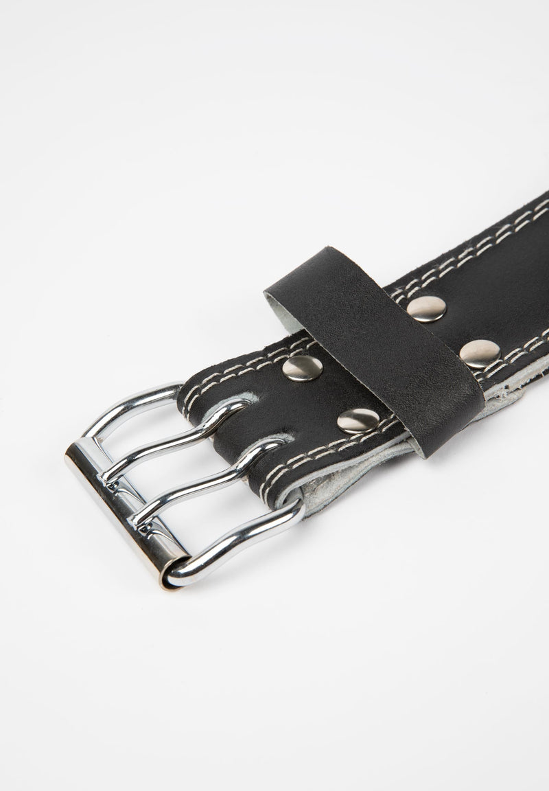 Load image into Gallery viewer, GW 6- Inch Padded Leather Lifting Belt - Black/Black
