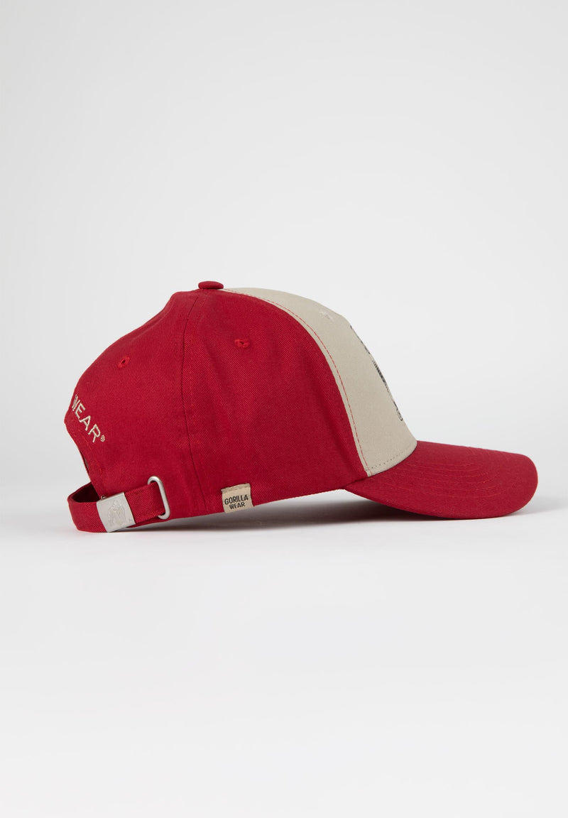 Load image into Gallery viewer, Buckley Cap - Red/Beige
