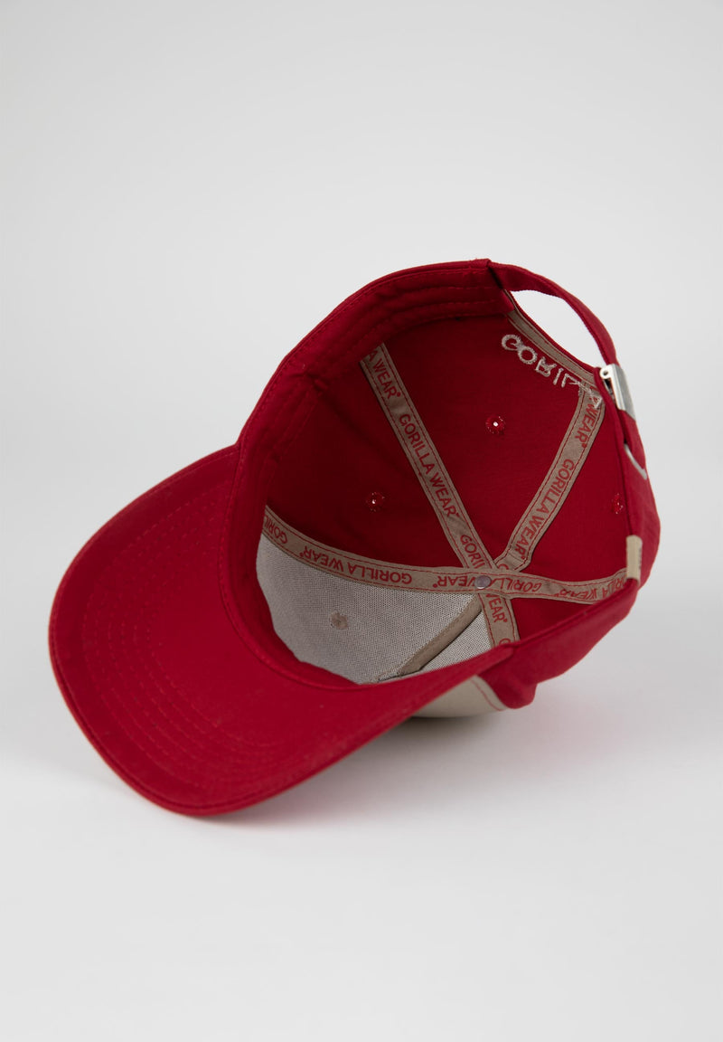 Load image into Gallery viewer, Buckley Cap - Red/Beige
