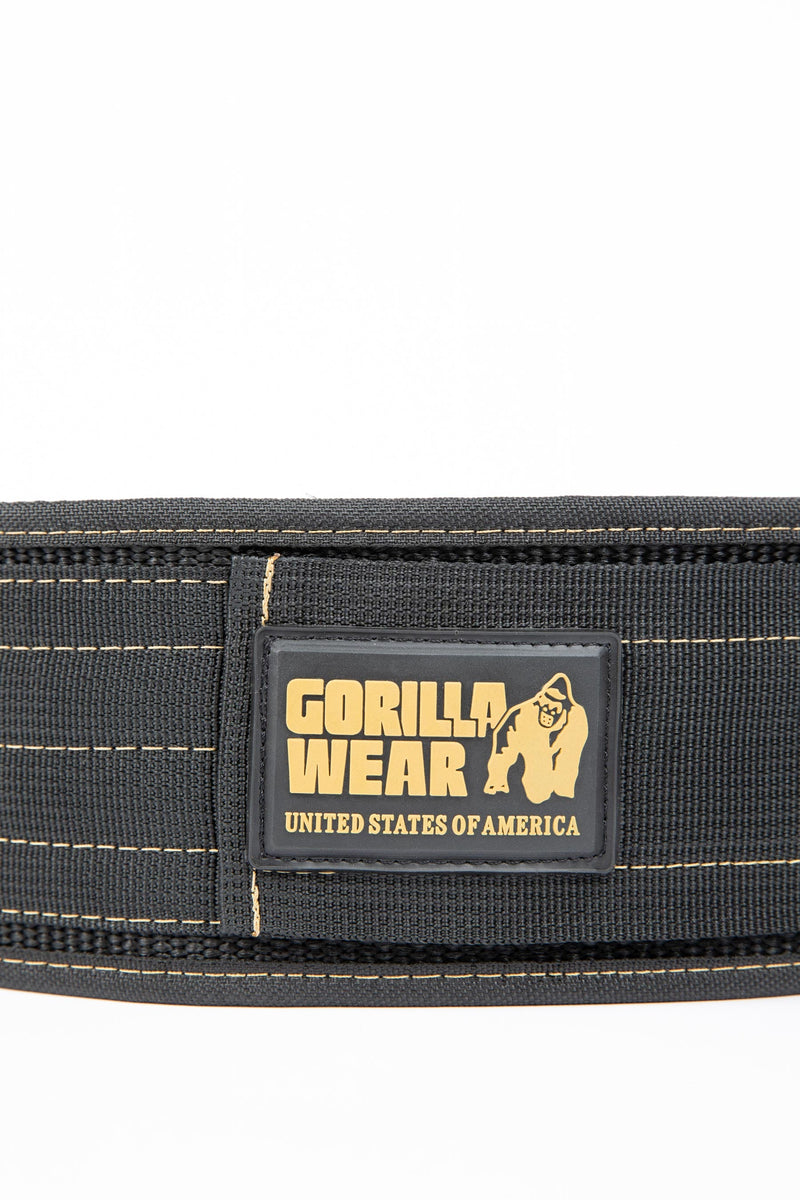 Load image into Gallery viewer, Gorilla Wear 4 Inch Nylon Lifting Belt - Black/Gold
