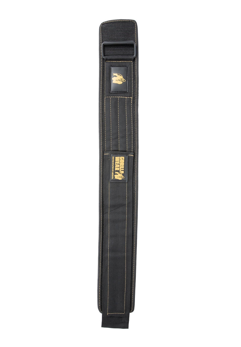 Load image into Gallery viewer, Gorilla Wear 4 Inch Nylon Lifting Belt - Black/Gold
