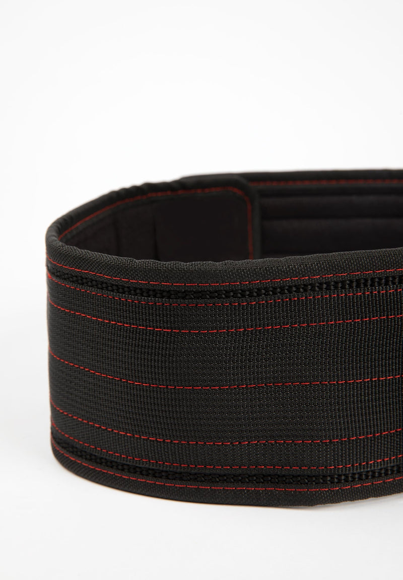 Load image into Gallery viewer, GW 4 Inch Nylon Lifting Belt - Black/Red Stitched
