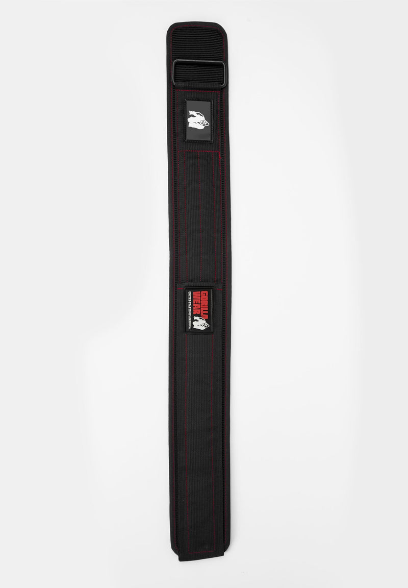 Load image into Gallery viewer, GW 4 Inch Nylon Lifting Belt - Black/Red Stitched
