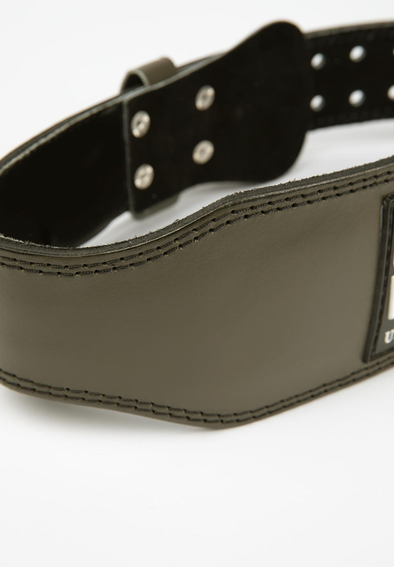 Load image into Gallery viewer, Gorilla Wear 4 Inch Padded Leather Lifting Belt - Army Green
