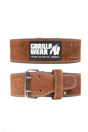 Gorilla Wear - 4 Inch Leather Lifting Belt - Brown