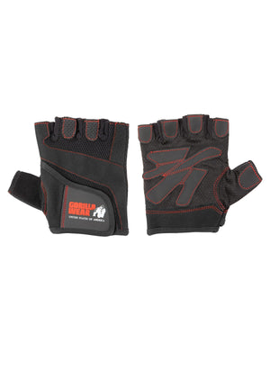 Gorilla Wear - Women's Fitness Gloves - Black/Red Stitched