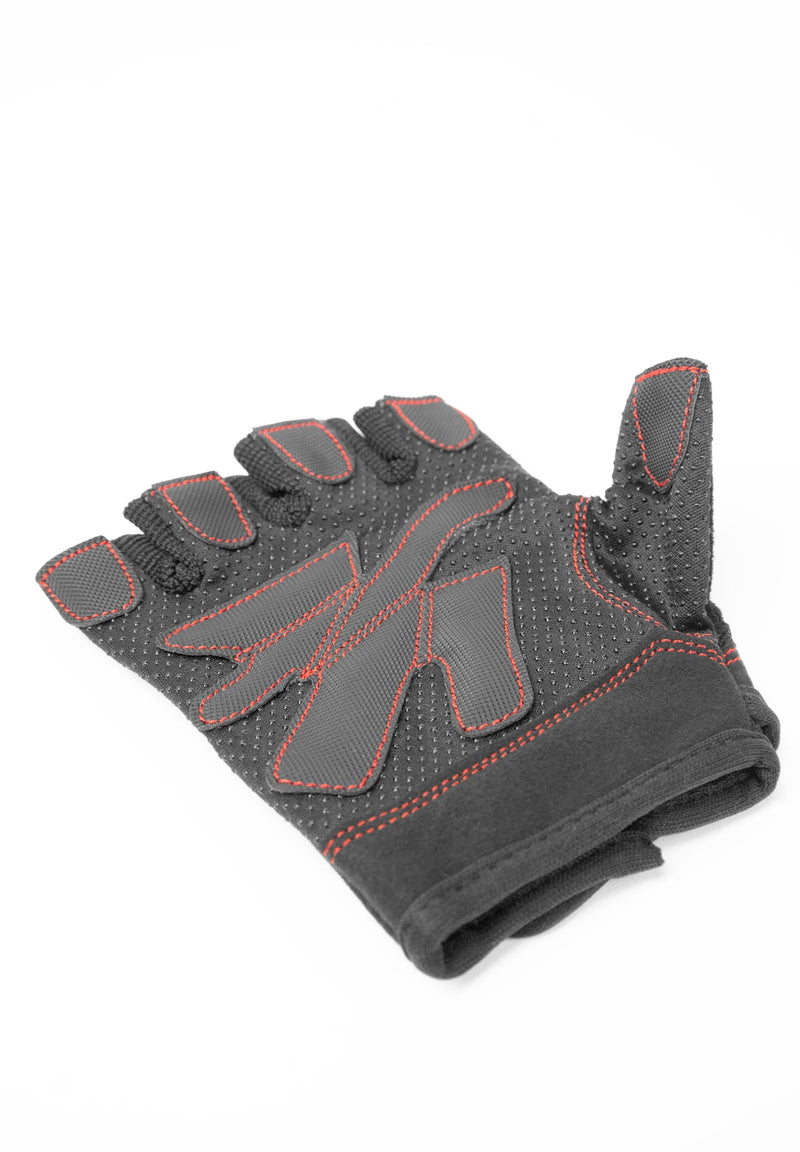 Load image into Gallery viewer, Women&#39;s Fitness Gloves - Black/Red Stitched
