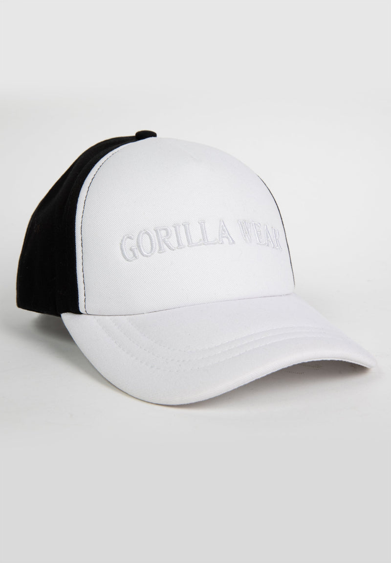 Load image into Gallery viewer, Sharon Ponytail Cap - White/Black
