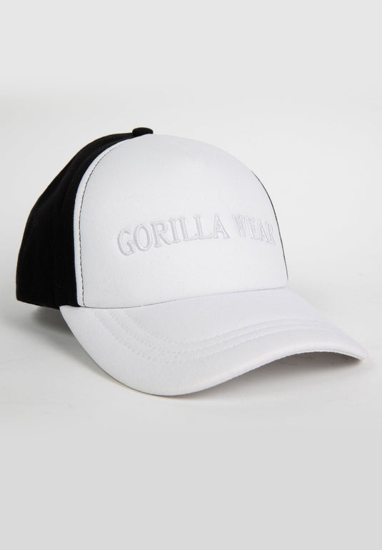 Sharon Ponytail Cap - White/Black