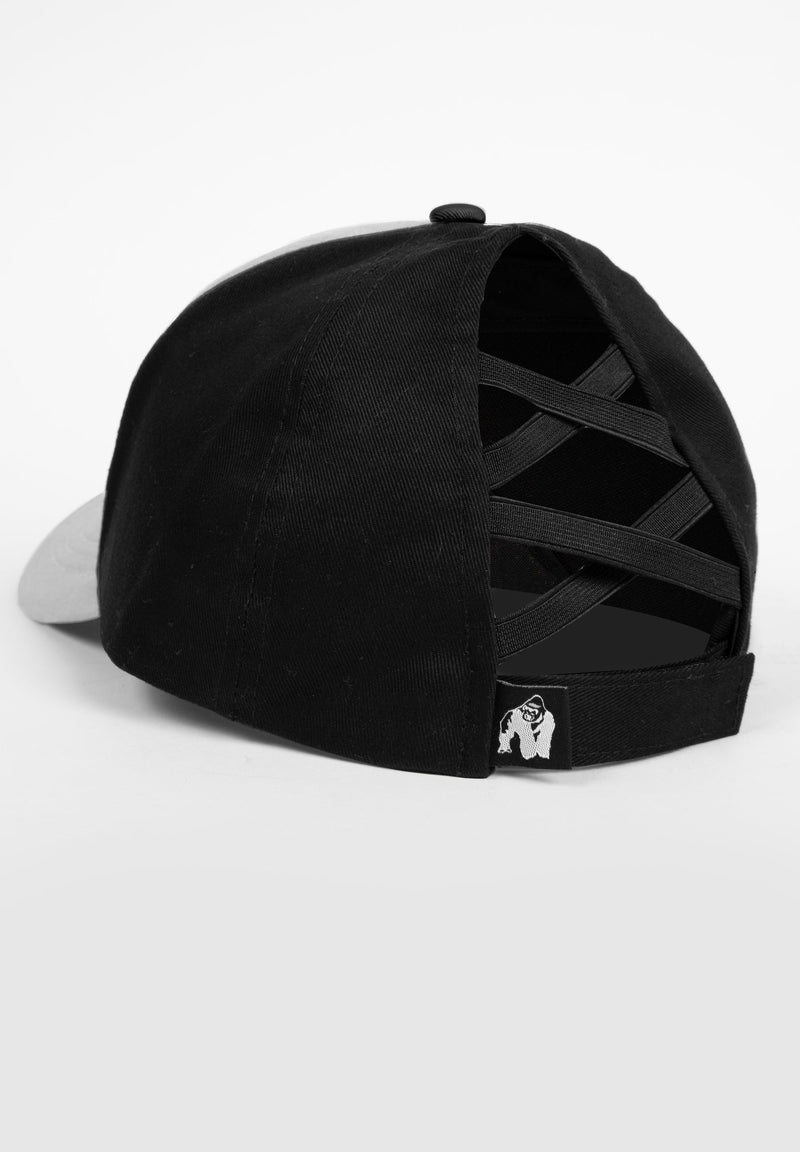 Load image into Gallery viewer, Sharon Ponytail Cap - White/Black
