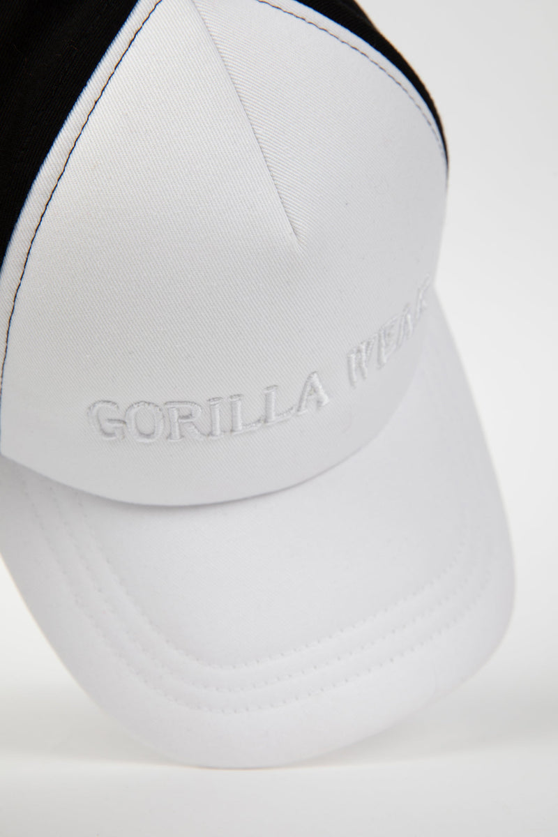 Load image into Gallery viewer, Sharon Ponytail Cap - White/Black
