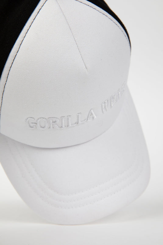 Sharon Ponytail Cap - White/Black