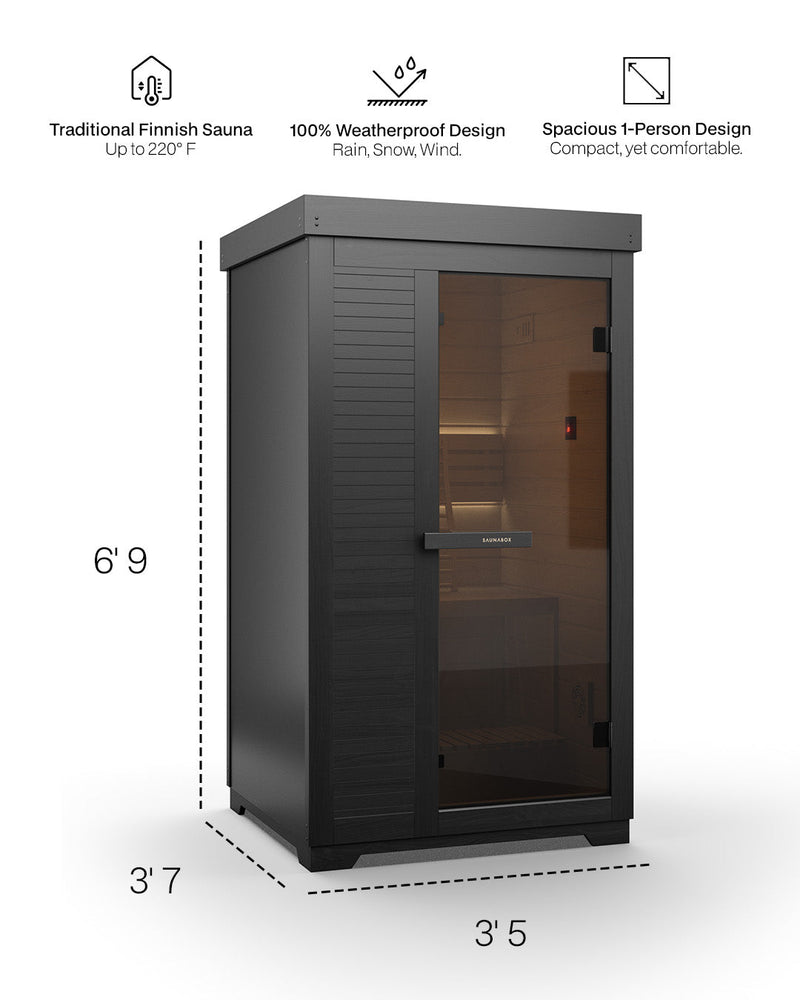 Load image into Gallery viewer, Saunabox - Forge 1-Person: Traditional Finnish Sauna
