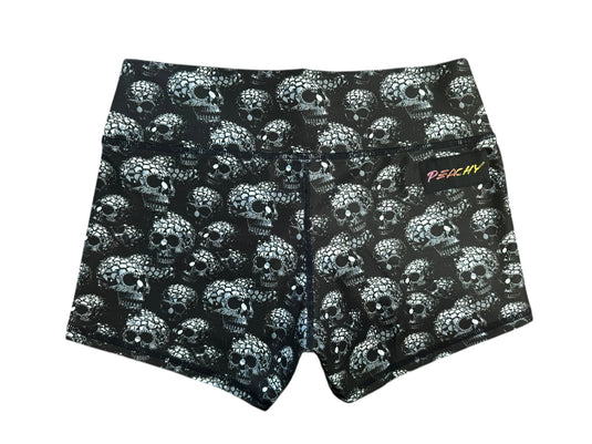 Peachy Athletic - Bones & Bling Shorts - Unicorn Collection