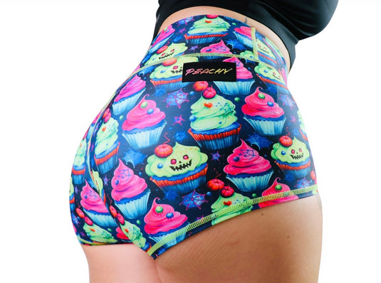 Peachy Athletic - Evil Cupcakes Shorts - Unicorn Collection