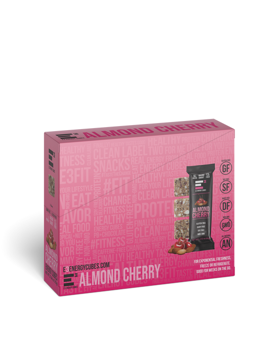E3 Energy Cubes - Almond Cherry Protein Bars (12 bars)