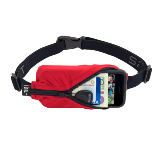 SPIbelt - The Original Running Belt - Red with Black Zipper