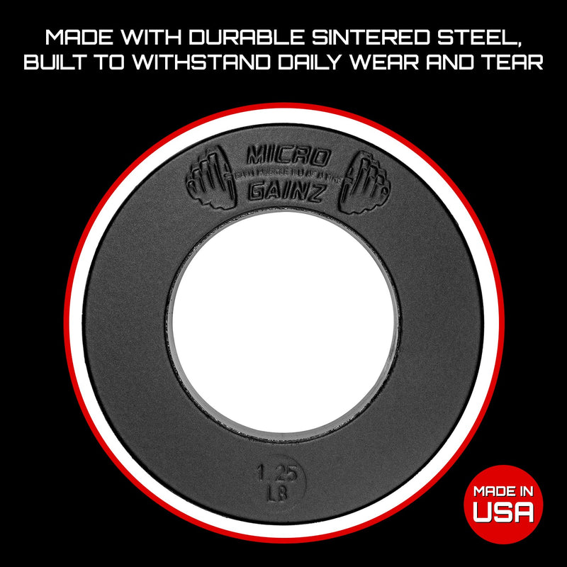 Load image into Gallery viewer, Micro Gainz Olympic Size Fractional Weight Plates Set of 8 Plates .25LB-1LB  w/ Bag
