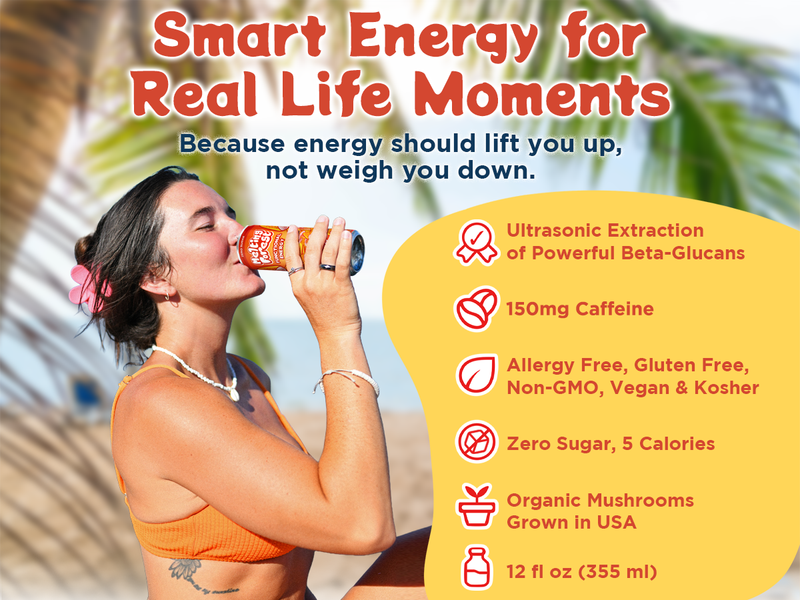 Load image into Gallery viewer, Melting Forest - Mushroom Energy Drink 12 Pack - Orange Cream
