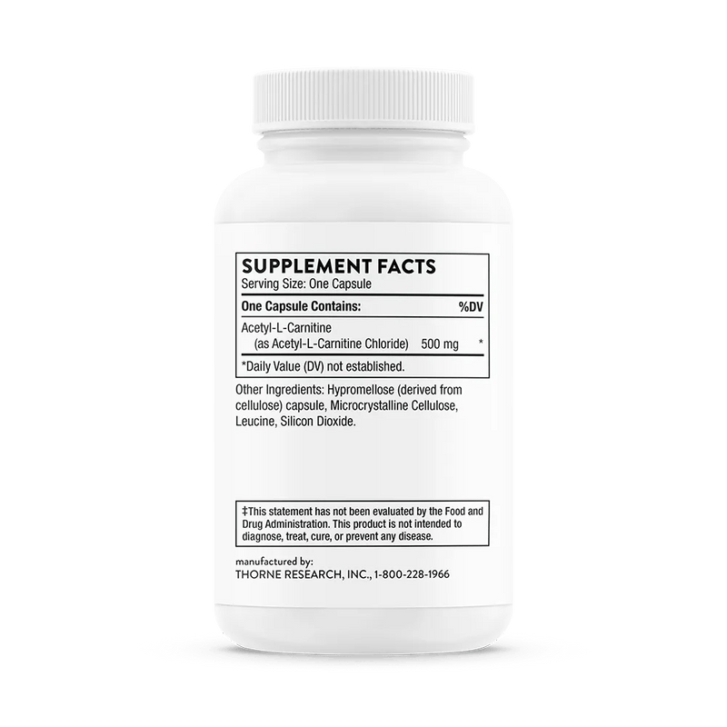Load image into Gallery viewer, Thorne-Acetyl-LCarnitine-500mg-60-Caps
