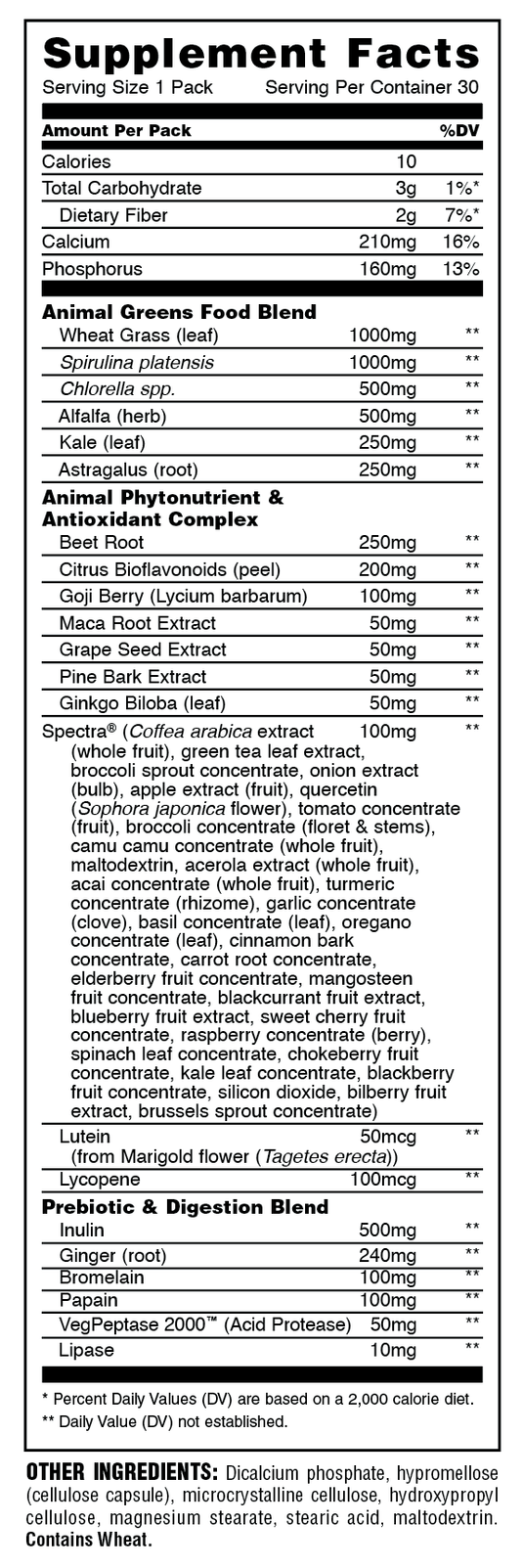 Animal Greens (30 Packs) - Greens & Superfoods