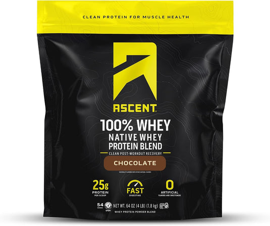 Ascent - 100% Whey Protein - Chocolate / 4lb Bag