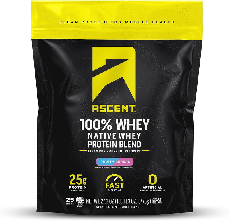Load image into Gallery viewer, Ascent - 100% Whey Protein - Fruity Cereal / 2lb Bag
