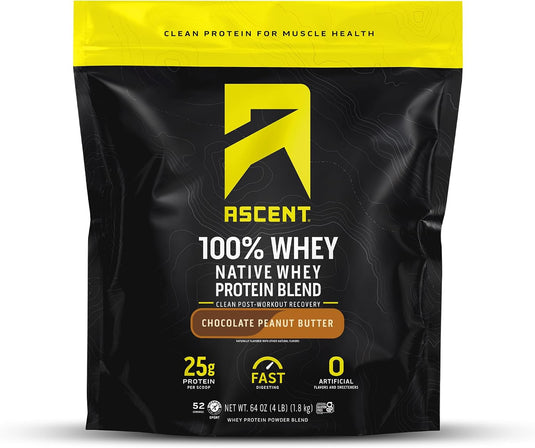 Ascent - 100% Whey Protein - Chocolate Peanut Butter / 4lb Bag