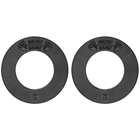 Micro Gainz - Olympic Size Fractional Weight Plates Pair of Yellow .50Lb Plates