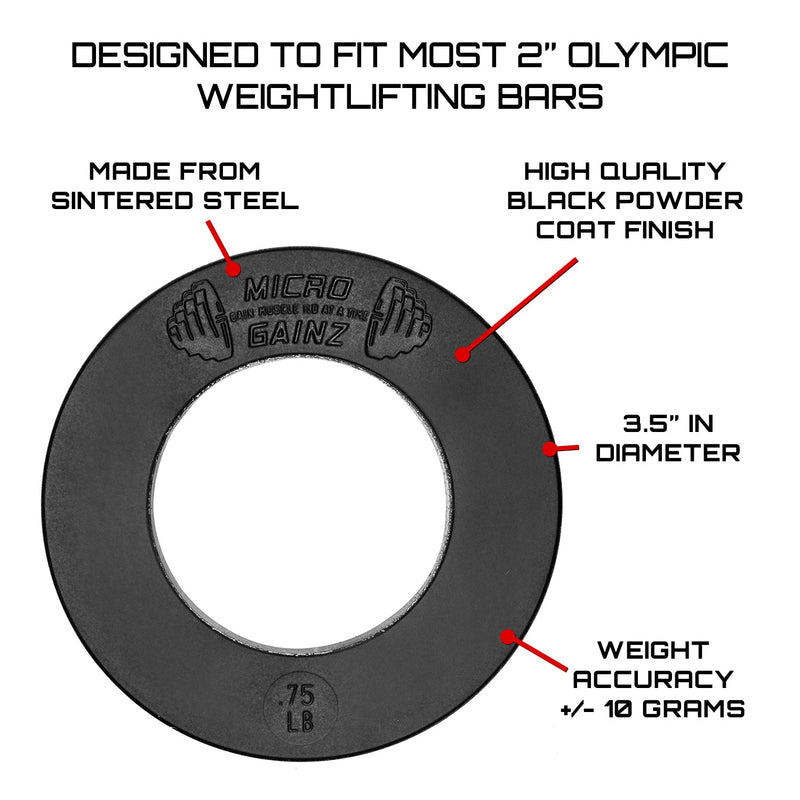 Load image into Gallery viewer, Micro Gainz Olympic Size Fractional Weight Plates Pair of .75LB Plates
