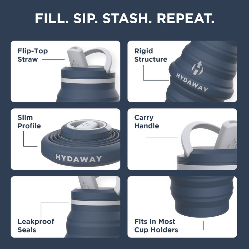 Load image into Gallery viewer, Hydaway - Collapsible Water Bottle | 25oz

