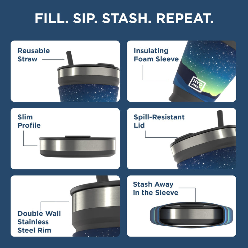 Load image into Gallery viewer, Hydaway - Collapsible Insulated Drink Tumbler
