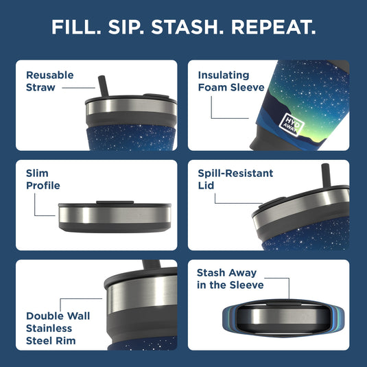 Hydaway - Collapsible Insulated Drink Tumbler