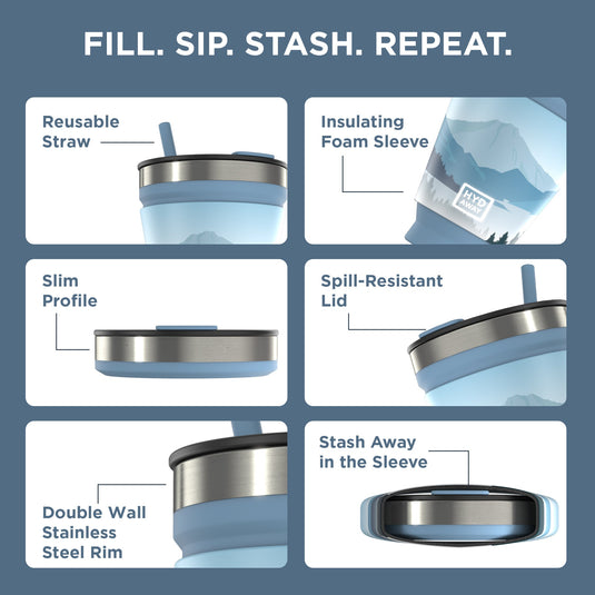 Hydaway - Collapsible Insulated Drink Tumbler