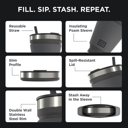 Hydaway - Collapsible Insulated Drink Tumbler
