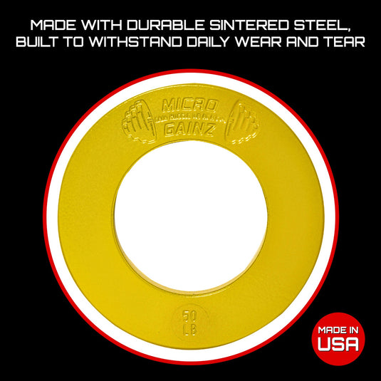 Micro Gainz - Multi-color Olympic Size Fractional Weight Plates Set of 10 Plates .25LB-1.25LB w/ Bag