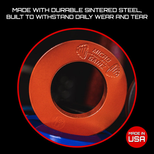 Micro Gainz - Olympic Size Fractional Weight Plates Pair of Red 1LB Plates