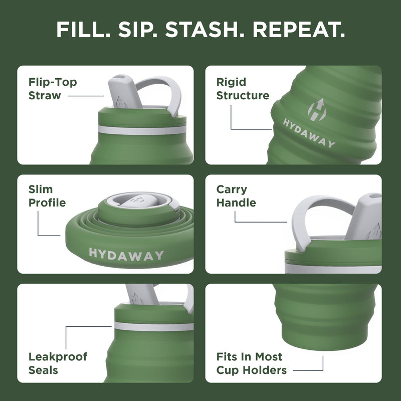 Load image into Gallery viewer, Hydaway - Collapsible Water Bottle | 25oz
