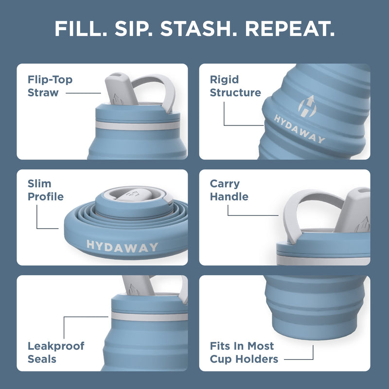 Load image into Gallery viewer, Hydaway - Collapsible Water Bottle | 25oz
